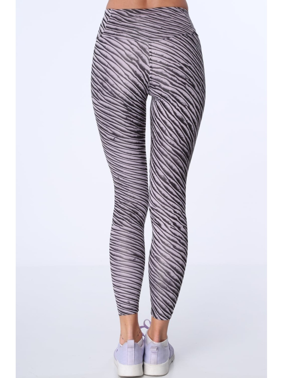 Sports leggings with patterns, pale pink MR15285 - Online store - Boutique